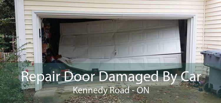 Repair Door Damaged By Car Kennedy Road - ON