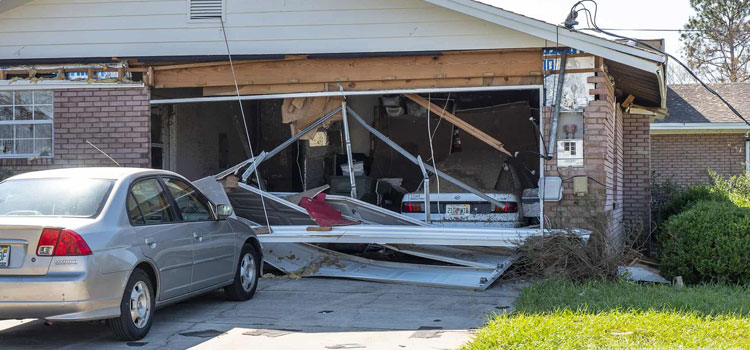 Door Repair Damaged By Car in West Deane, ON